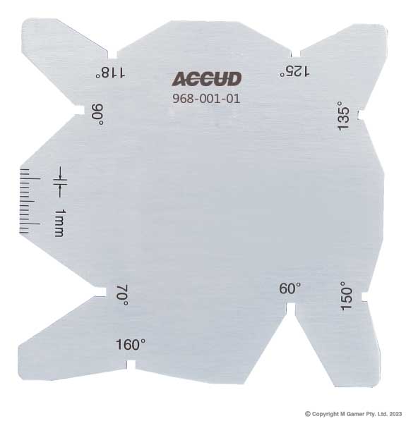 60? - 160? Drill Point Angle Gauge